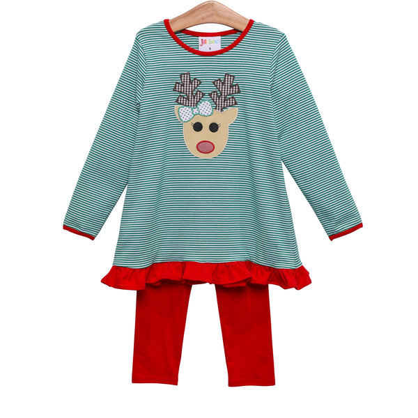 Reindeer Ruffle Pant Set