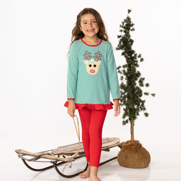 Reindeer Ruffle Pant Set