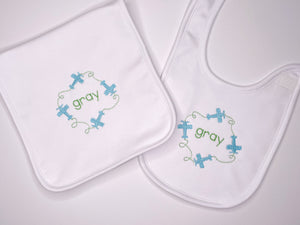 Bib and Burp Cloth Set