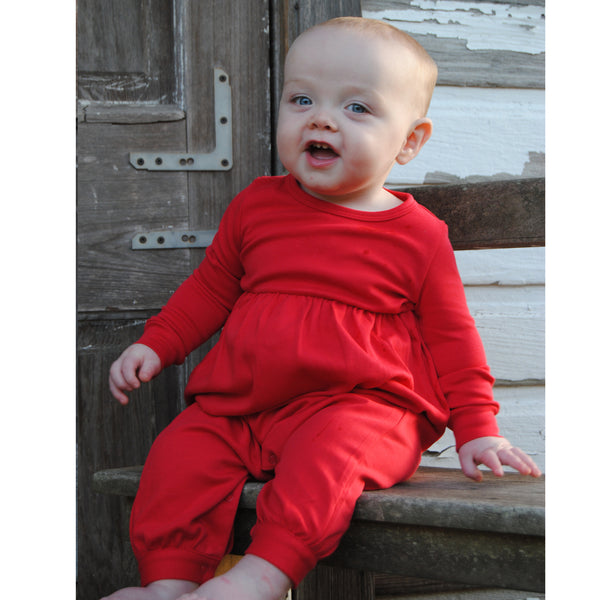 Red Rompers (Ruffle or Plain)